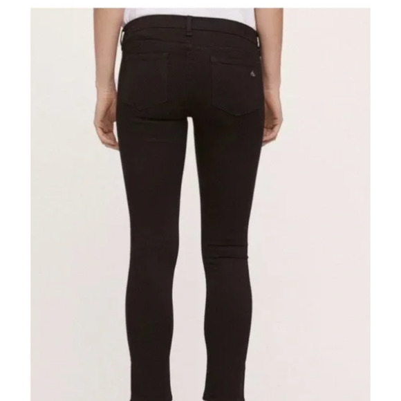 Rag & Bone Capri Cropped Mid Rise Ankle Jeans in Black Size 30 - Picture 2 of 10